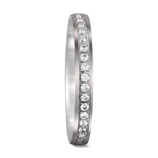 Partnerringe 750/18K hvidguld Diamant 0.23 ct, 23 Sten , tw-si