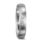 Partnerringe 750/18K hvidguld Diamant 0.05 ct, 3 Sten , tw-si