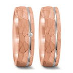 Partnerringe 750/18K roseguld, 750/18K hvidguld