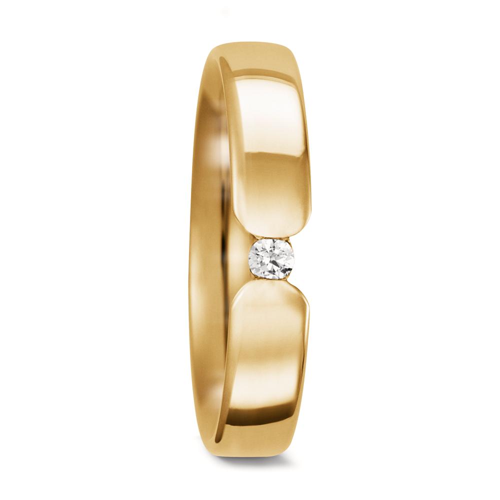 Partnerringe 750/18K guld Diamant 0.05 ct, tw-si