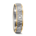 Partnerringe 750/18K hvidguld, 750/18K guld Diamant 0.02 ct, tw-si