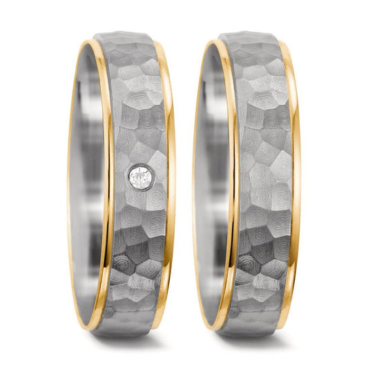 Partnerringe 750/18K hvidguld, 750/18K guld