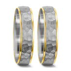 Partnerringe 750/18K hvidguld, 750/18K guld