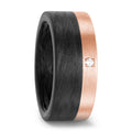 Ringe Kulstof, 750/18K rødguld