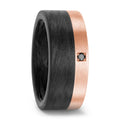 Ringe Kulstof, 750/18K rødguld