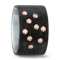 Ringe Rustfrit stål, Kulstof, 750/18K rødguld