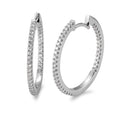 Click kreoler 750/18K hvidguld Diamant hvid , 0.50 ct, 74 Sten , [Brillant], w-si