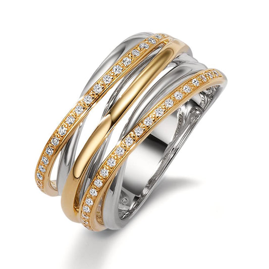 Ringe 750/18K hvidguld, 750/18K guld Diamant hvid , 0.18 ct, 45 Sten , [Brillant], w-si