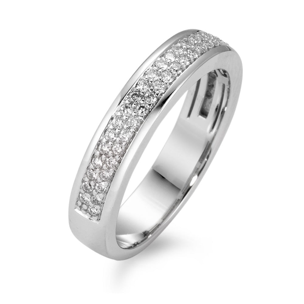Ringe 750/18K hvidguld Diamant hvid , 0.33 ct, 55 Sten , [Brillant], w-si