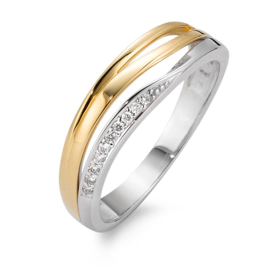 Ringe 750/18K hvidguld, 750/18K guld Diamant hvid , 0.05 ct, 10 Sten , [Brillant], w-si