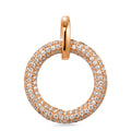 Vedhæng 750/18K rødguld Diamant hvid , 0.50 ct, 125 Sten , [Brillant], tw-vsi Ø18 mm