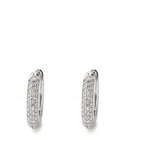 Click kreoler 750/18K hvidguld Diamant hvid , 0.25 ct, 74 Sten , [Brillant], tw-vsi