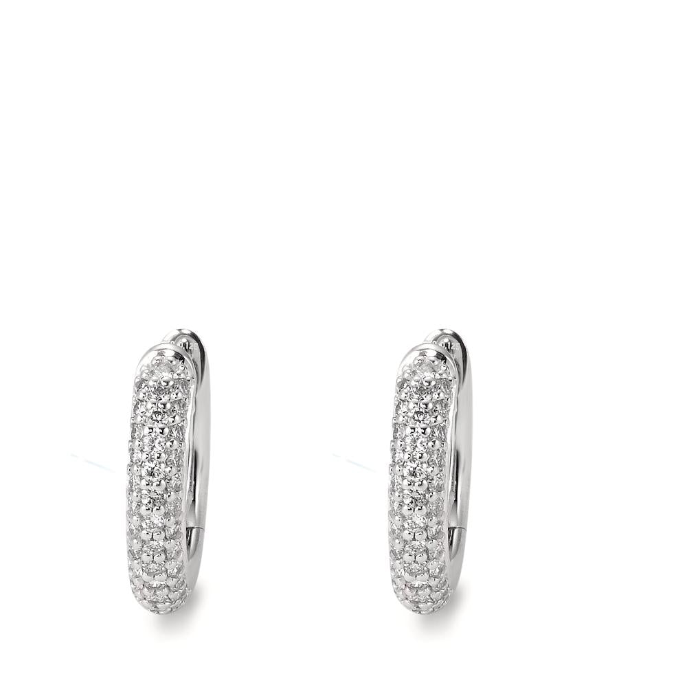 Click kreoler 750/18K hvidguld Diamant hvid , 0.25 ct, 74 Sten , [Brillant], tw-vsi