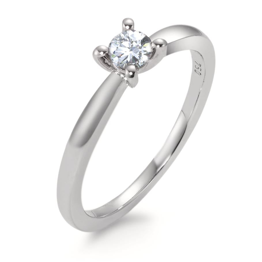 Solitaire ring 750/18K hvidguld Diamant hvid , 0.25 ct, [Brillant], w-si