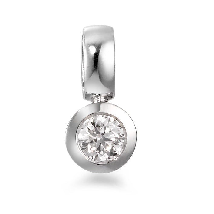 Vedhæng 750/18K hvidguld Diamant hvid , 0.25 ct, [Brillant], w-si Ø6 mm