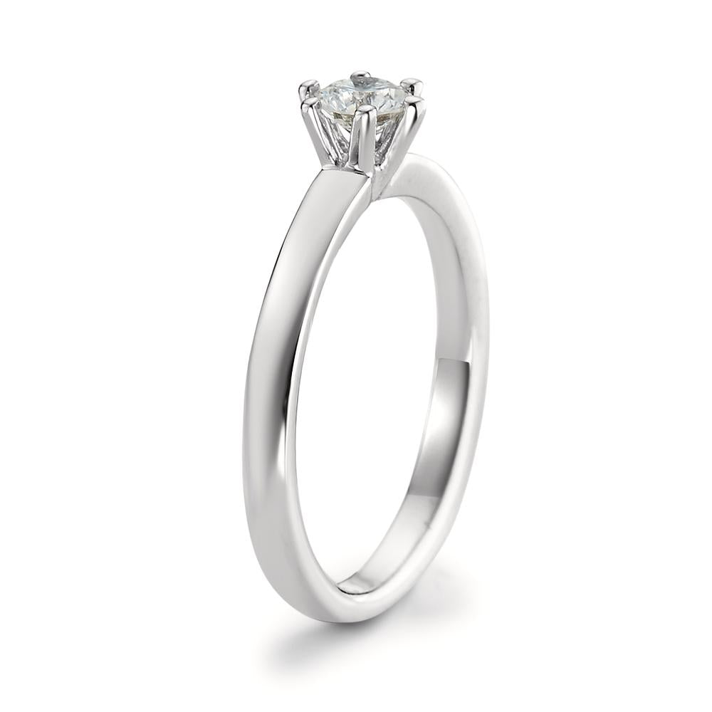 Solitaire ring 750/18K hvidguld Diamant hvid , 0.20 ct, [Brillant], w-si
