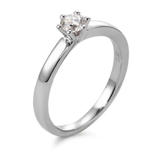 Solitaire ring 750/18K hvidguld Diamant hvid , 0.25 ct, [Brillant], w-si