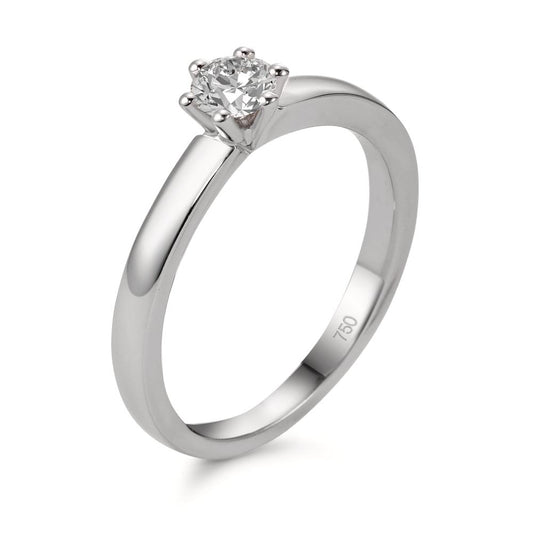 Solitaire ring 750/18K hvidguld Diamant hvid , 0.33 ct, [Brillant], w-si