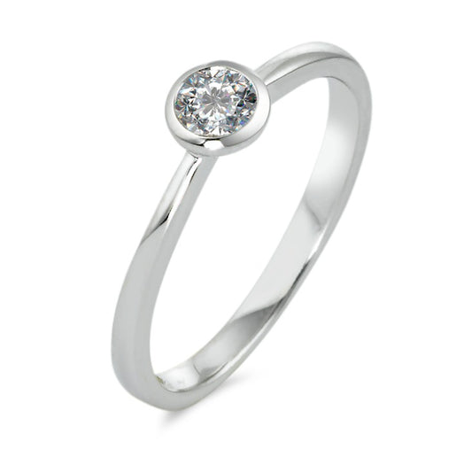 Solitaire ring 750/18K hvidguld Diamant hvid , 0.20 ct, [Brillant], w-si