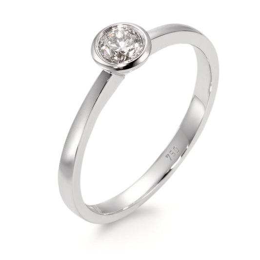 Solitaire ring 750/18K hvidguld Diamant hvid , 0.25 ct, [Brillant], w-si