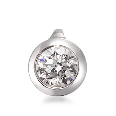 Vedhæng 750/18K hvidguld Diamant hvid , 0.33 ct, [Brillant], w-si Ø6 mm