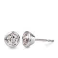 Ørestikker 750/18K hvidguld Diamant hvid , 0.50 ct, 2 Sten , [Brillant], w-si Ø5.5 mm