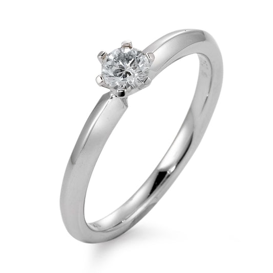 Solitaire ring 750/18K hvidguld Diamant hvid , 0.25 ct, [Brillant], w-si