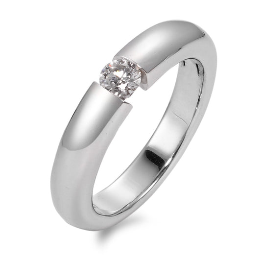 Solitaire ring 750/18K hvidguld Diamant hvid , 0.25 ct, [Brillant], w-si