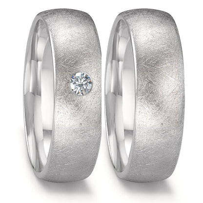 Partnerringe 500 palladium Diamant 0.10 ct, w-si