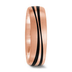 Partnerringe 585/14K roseguld, Kulstof