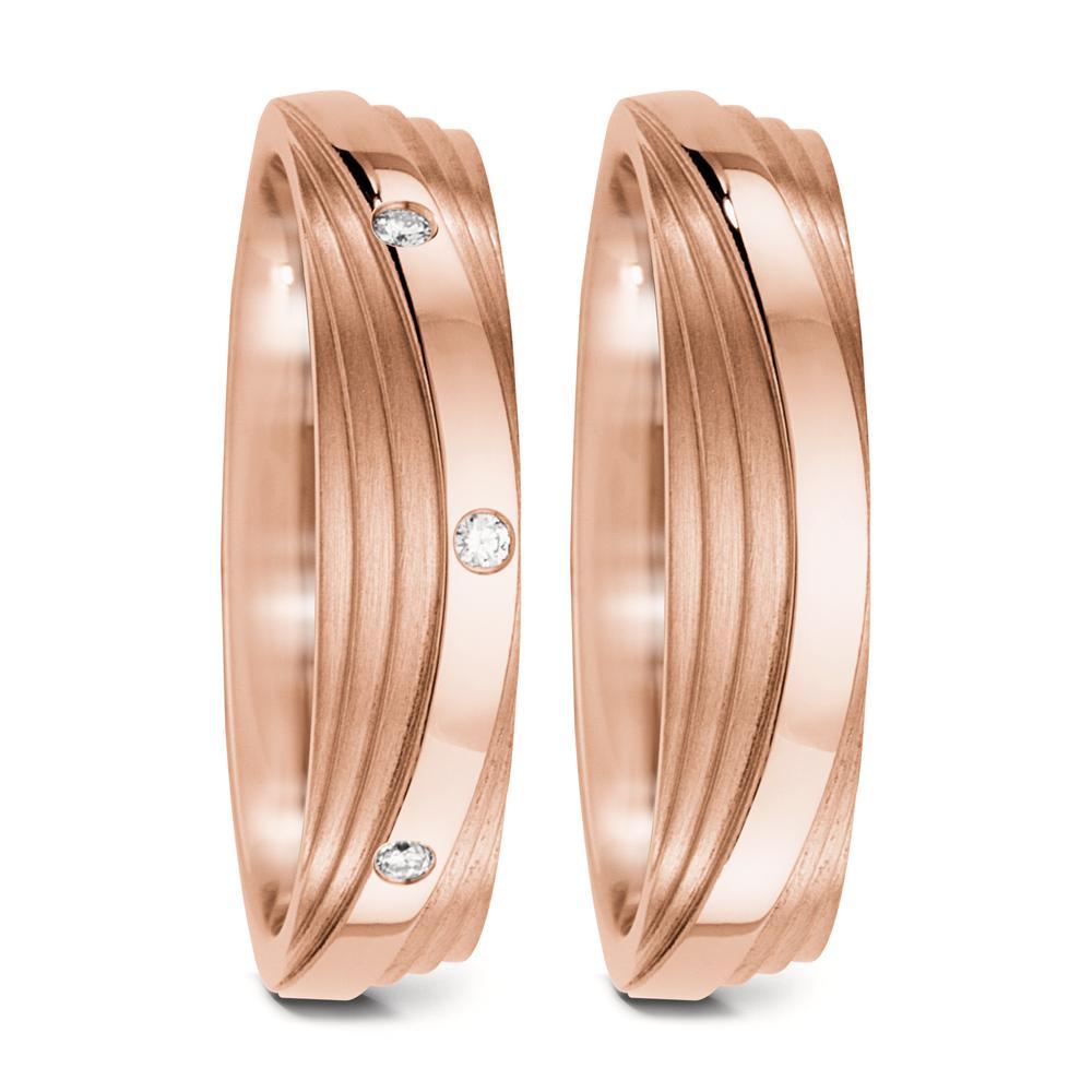 Partnerringe 750/18K roseguld