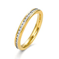 Memory ring Rustfrit stål Zirconia gul IP belagt
