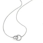 Collier Sølv Zirconia rhodineret 42-46 cm Ø10 mm