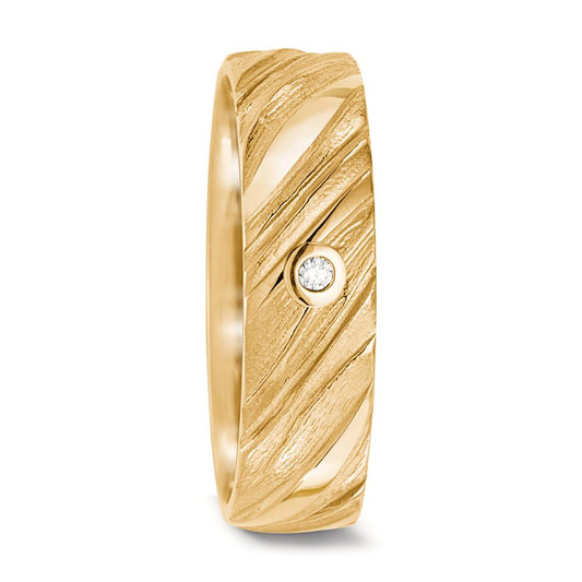 Partnerringe 750/18K guld Diamant 0.04 ct, w-si