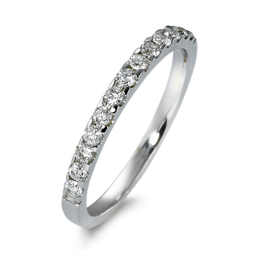 Memory ring 585/14 K hvidguld Diamant 0.25 ct, 13 Sten , w-si