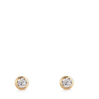 Ørestikker 750/18K guld Zirconia 2 Sten Ø3 mm