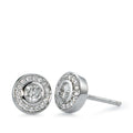 Ørestikker 750/18K hvidguld Diamant 0.39 ct, 34 Sten , w-si Ø7 mm