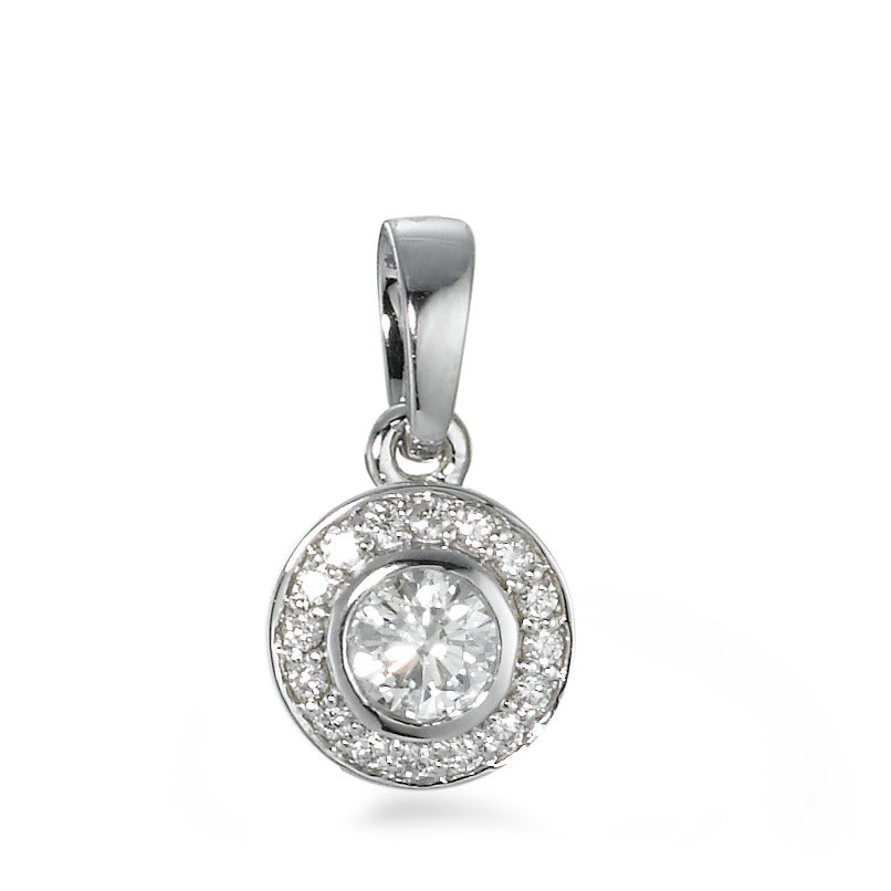Vedhæng 750/18K hvidguld Diamant 0.27 ct, 17 Sten , w-si