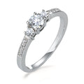 Ringe 750/18K hvidguld Diamant 0.40 ct, 11 Sten , w-si