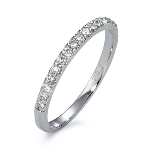 Memory ring 750/18K hvidguld Diamant 0.24 ct, 18 Sten , w-si