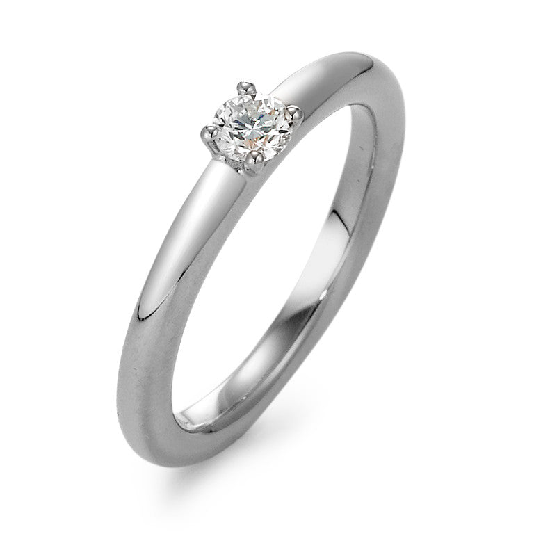 Solitaire ring 750/18K hvidguld Diamant 0.20 ct, w-si
