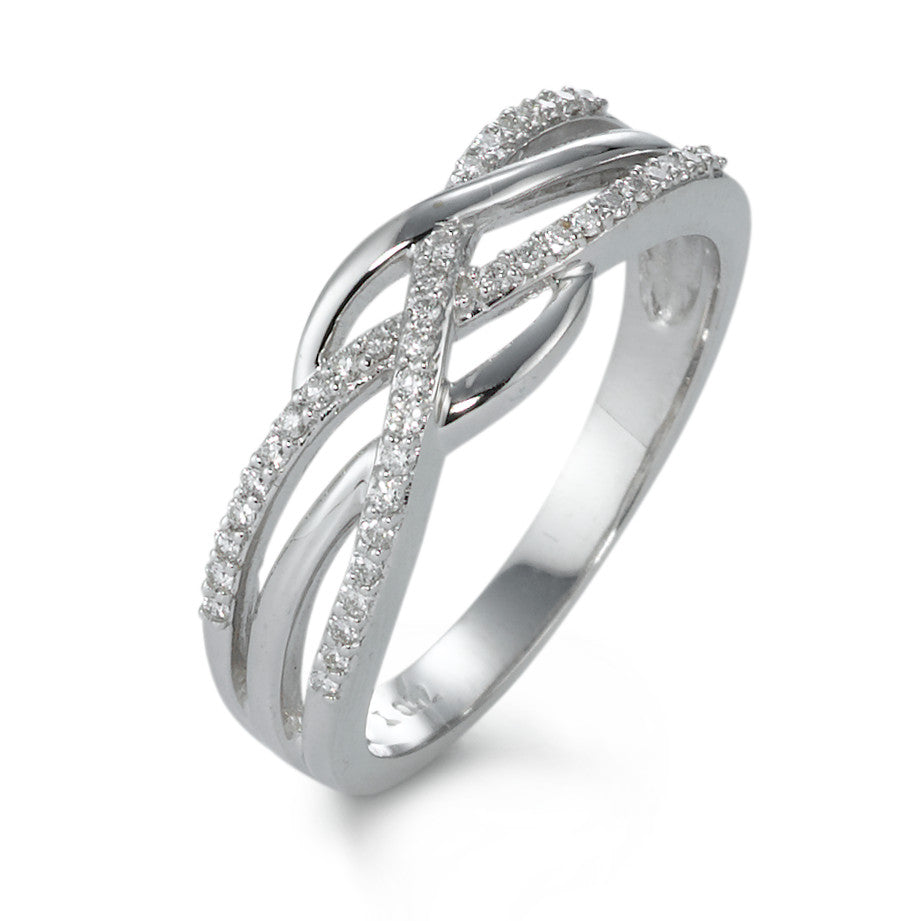 Ringe 750/18K hvidguld Diamant 0.19 ct, 41 Sten , w-si