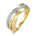 Ringe 750/18K guld, 750/18K hvidguld Diamant 0.13 ct, 27 Sten , w-si