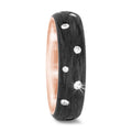 Ringe 750/18K roseguld, Kulstof Diamant 0.36 ct, 16 Sten , w-si
