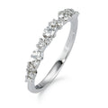 Ringe 750/18K hvidguld Diamant hvid , 0.33 ct, 15 Sten , [Brillant], w-si