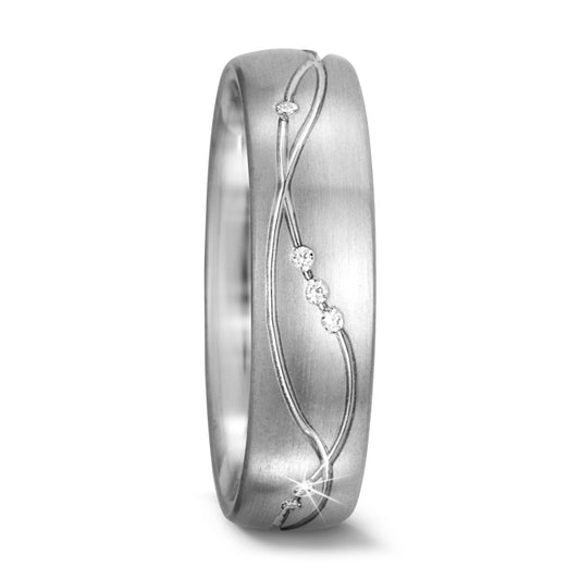 Partnerringe 750/18K hvidguld Diamant hvid , 0.055 ct, 11 Sten , tw-vsi