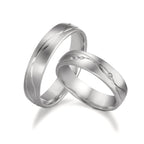 Partnerringe 750/18K hvidguld
