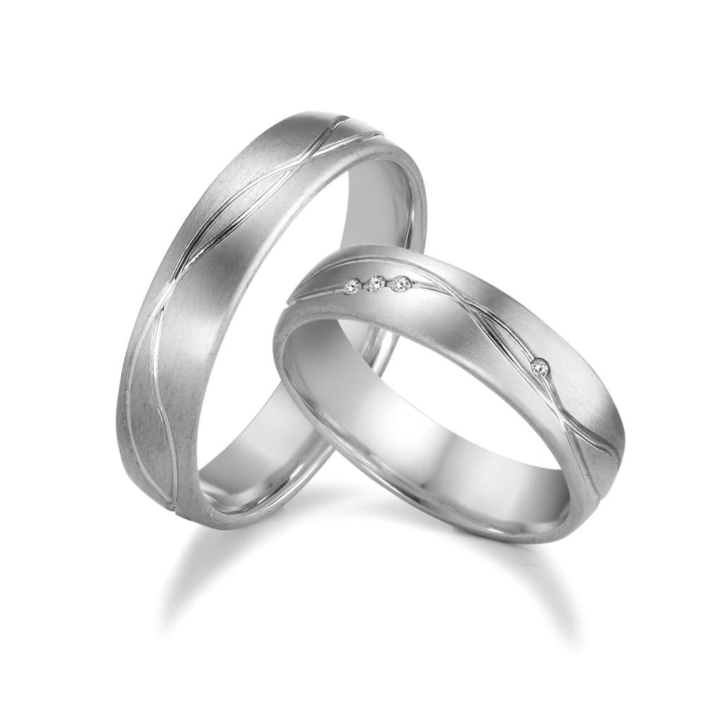 Partnerringe 750/18K hvidguld
