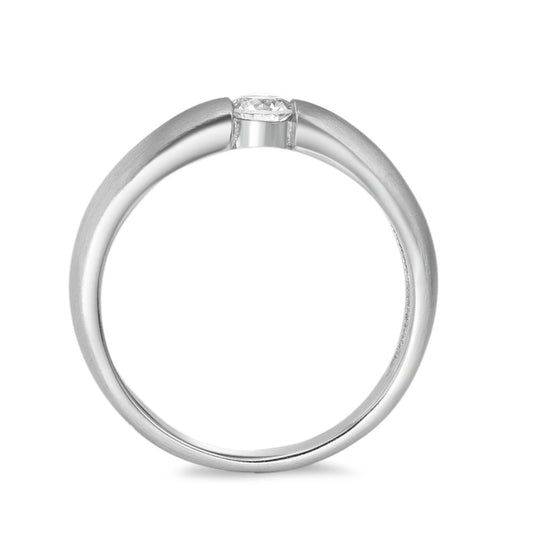Solitaire ring 950 palladium Diamant 0.20 ct, w-si