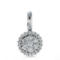 Vedhæng 750/18K hvidguld Diamant 0.26 ct, 27 Sten , [Brillant], w-si Ø8 mm